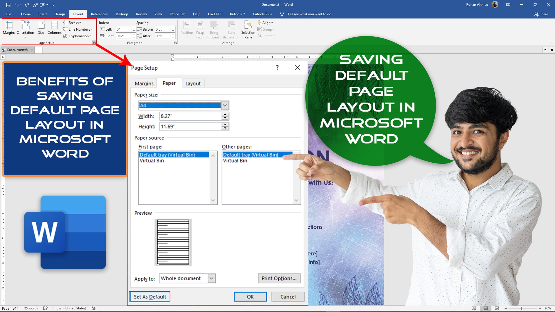 Default Page Layout in Microsoft Word – Why You Should Save it Today?
